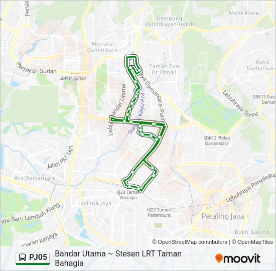 PJ05 Bus Line Map