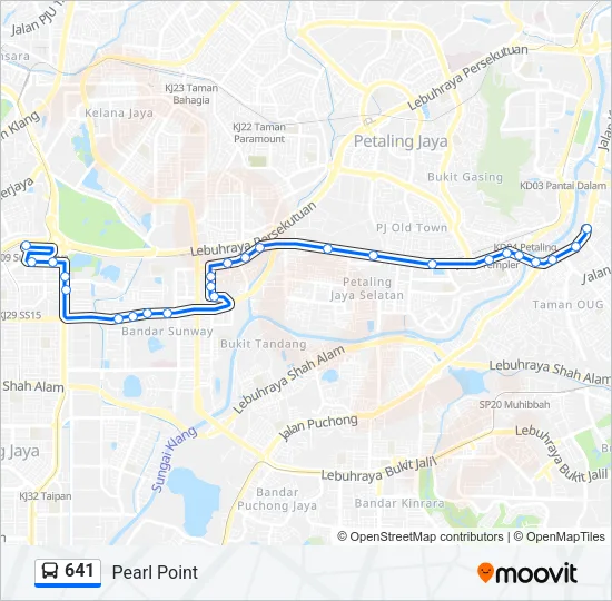 641 Bus Line Map