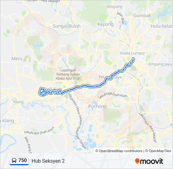 750 Bus Line Map