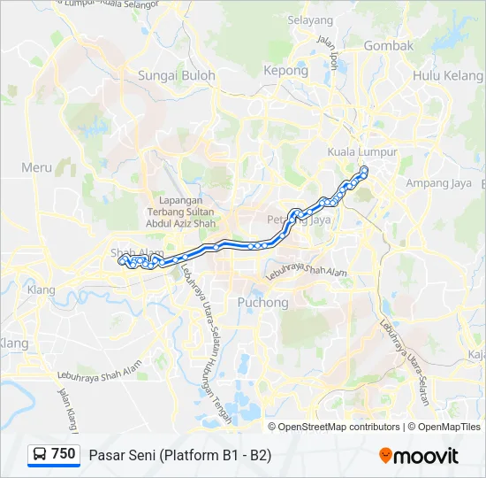 750 Bus Line Map