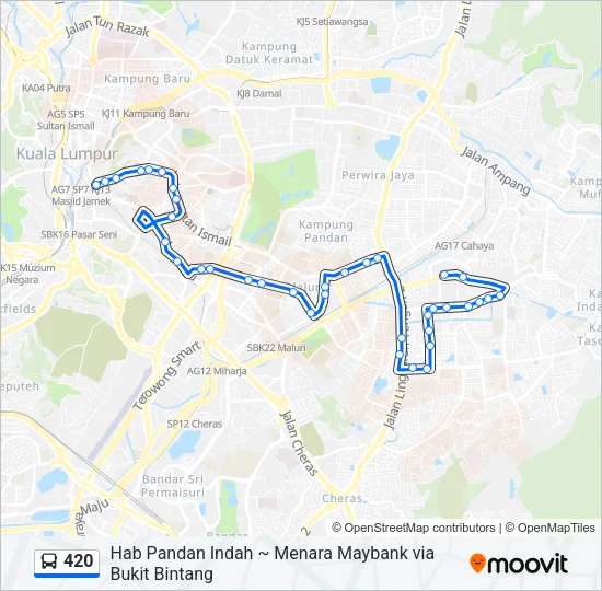 420 Bus Line Map