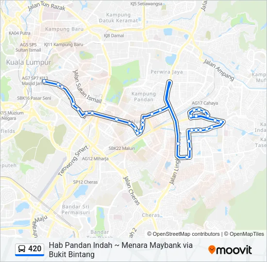 420 Bus Line Map
