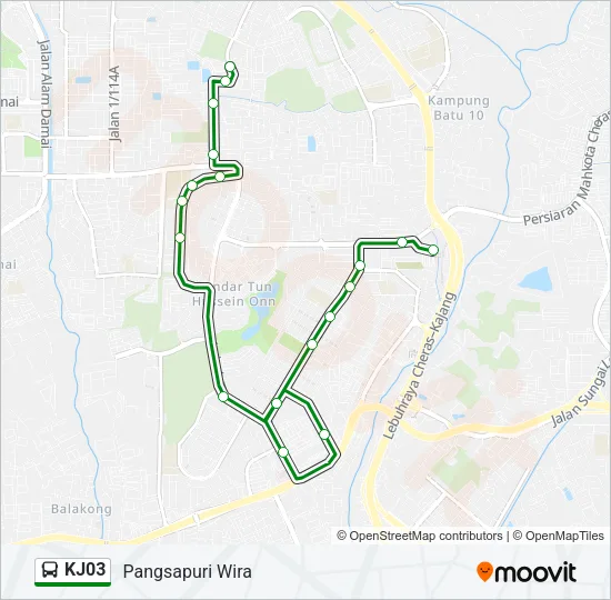 KJ03 Bus Line Map