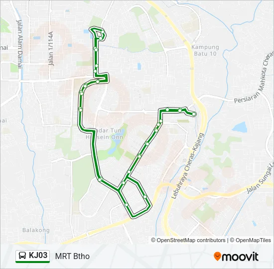 KJ03 Bus Line Map