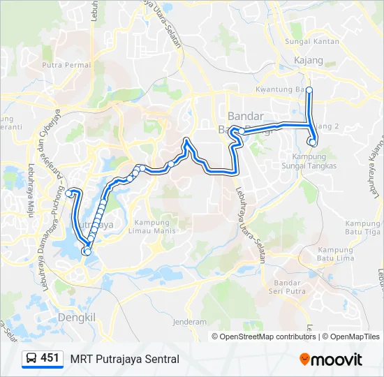 451 Bus Line Map