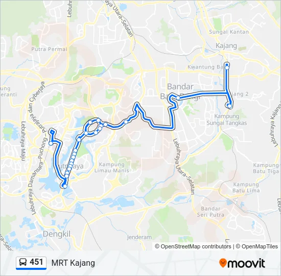 451 Bus Line Map