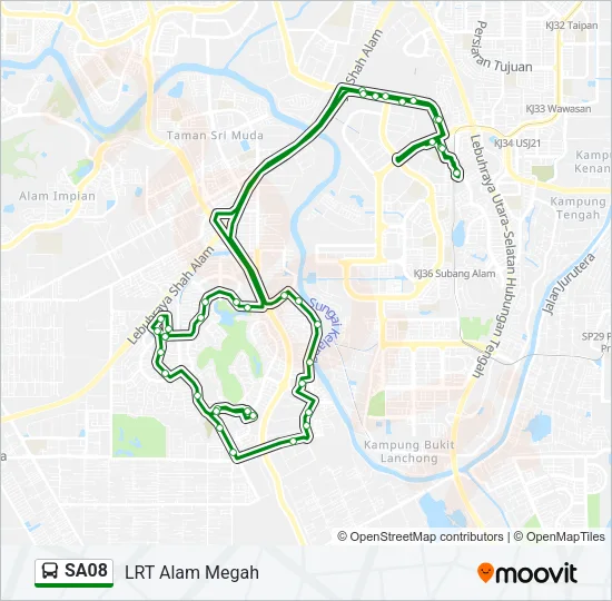 SA08 Bus Line Map
