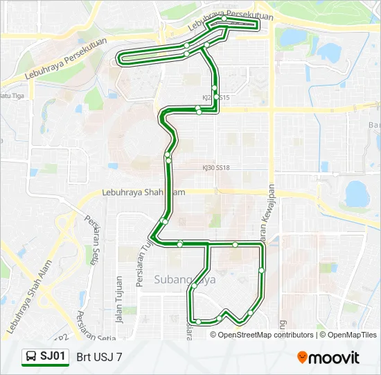 SJ01 Bus Line Map