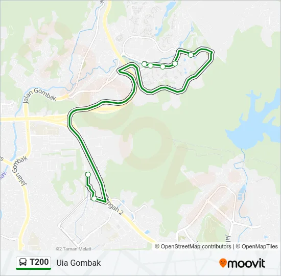 T200 Bus Line Map