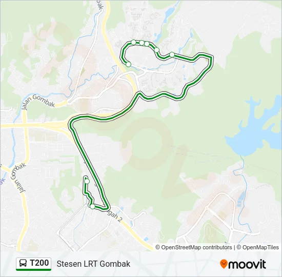 T200 Bus Line Map