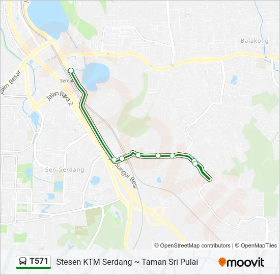 T571 Bus Line Map