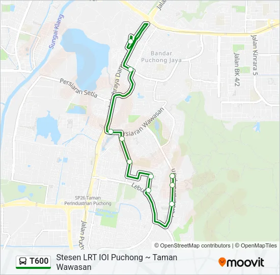 T600 Bus Line Map
