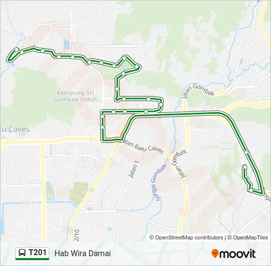 T201 Bus Line Map