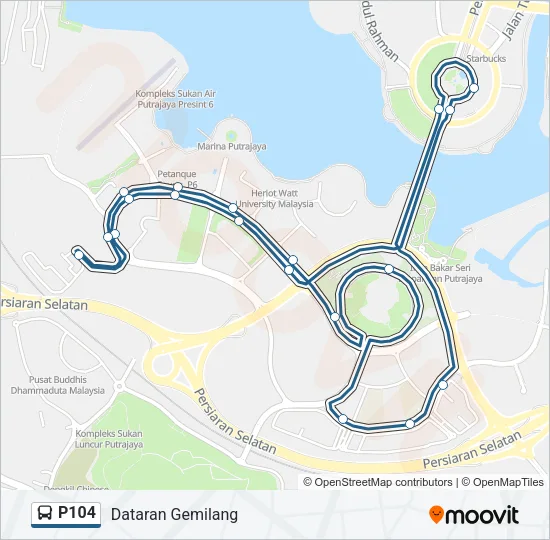 P104 Bus Line Map