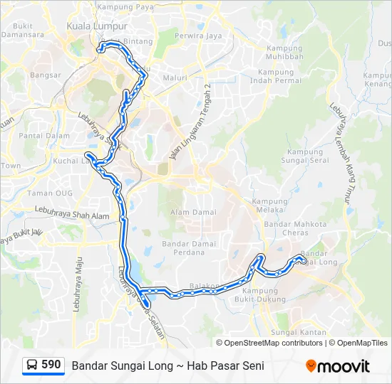 590 Route: Schedules, Stops & Maps - Hab Pasar Seni (Updated)