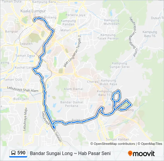 590 Bus Line Map