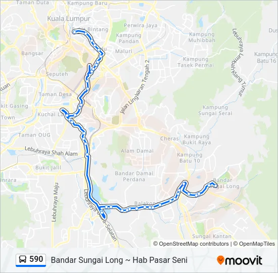 590 Bus Line Map