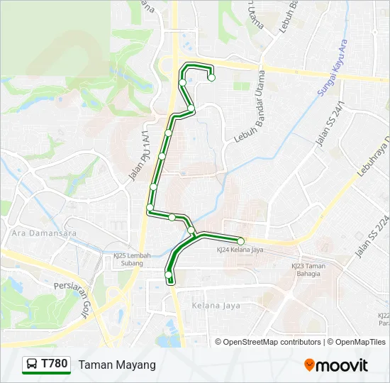 T780 Bus Line Map