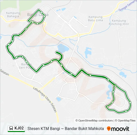 KJ02 Bus Line Map