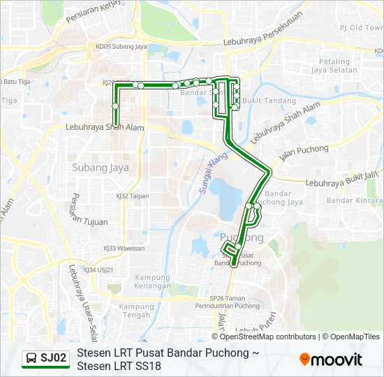 SJ02 Bus Line Map
