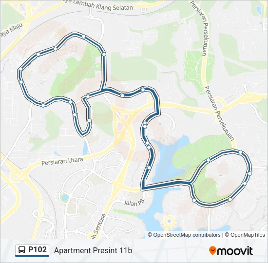 P102 Bus Line Map