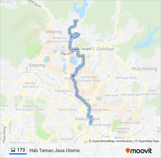 173 Bus Line Map
