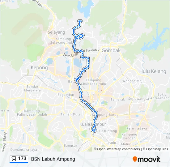 173 Bus Line Map