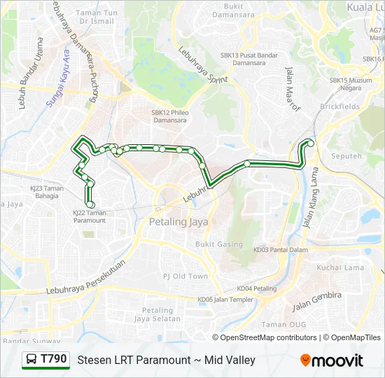 T790 Bus Line Map