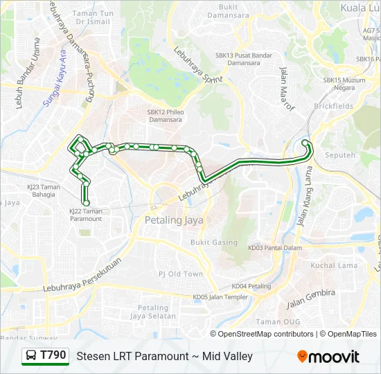 T790 Bus Line Map