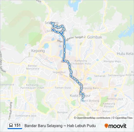 151 Bus Line Map