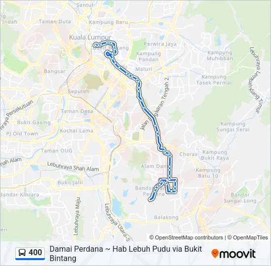 400 Bus Line Map
