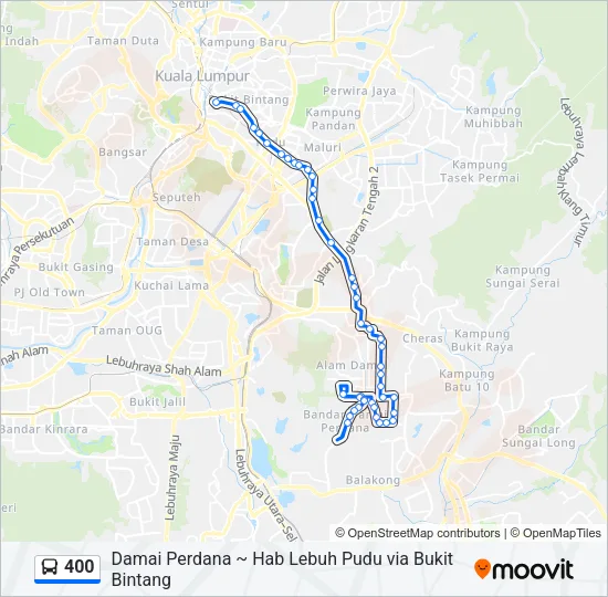 400 Bus Line Map