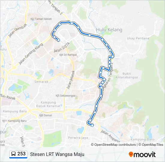 253 Bus Line Map