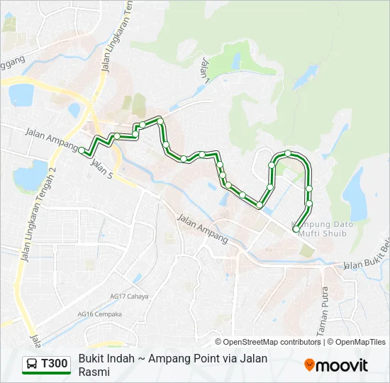 T300 Bus Line Map