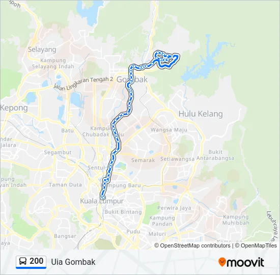 200 Bus Line Map