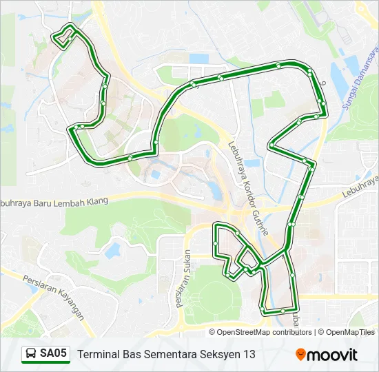 SA05 Bus Line Map