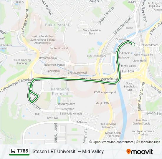 T788 Bus Line Map