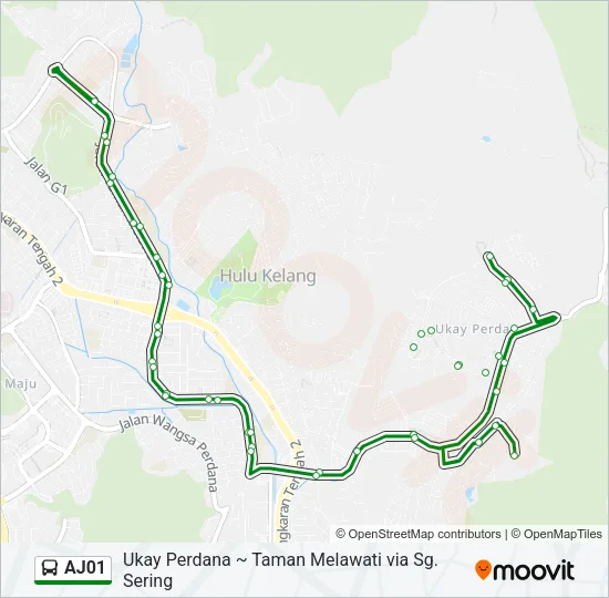 AJ01 Bus Line Map