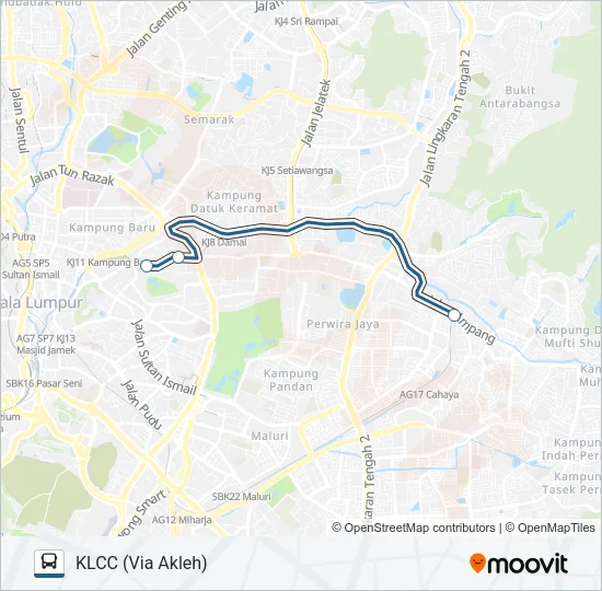 DS01(AM) Bus Line Map
