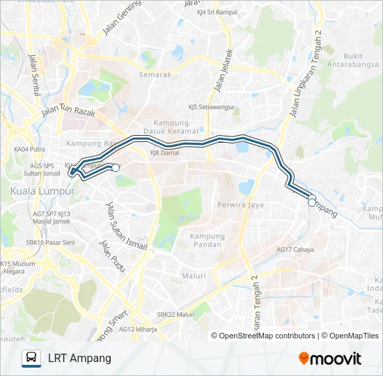 DS01(AM) Bus Line Map