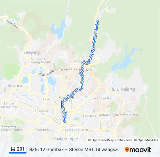 201 Bus Line Map