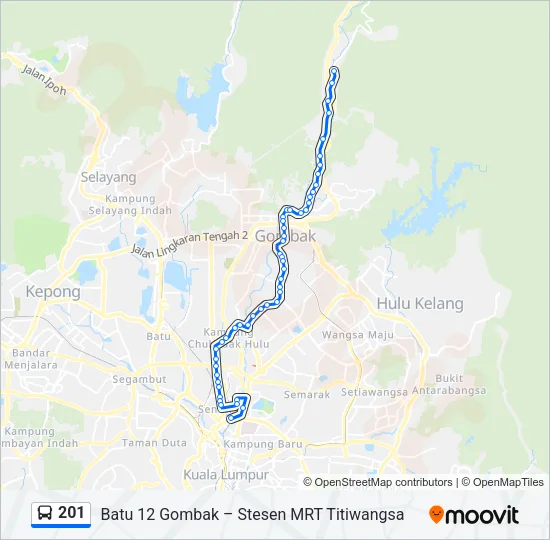 201 Bus Line Map