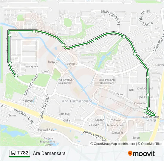 T782 Bus Line Map