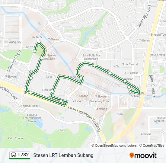 T782 Bus Line Map