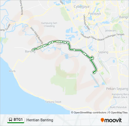 BTG1 Bus Line Map