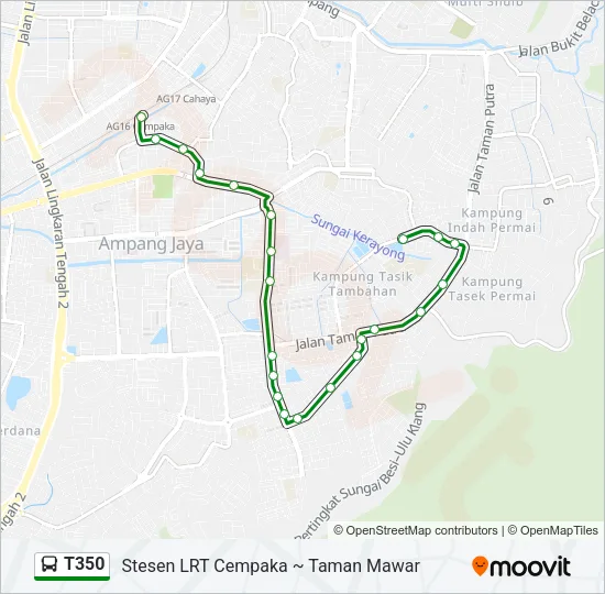 T350 Bus Line Map