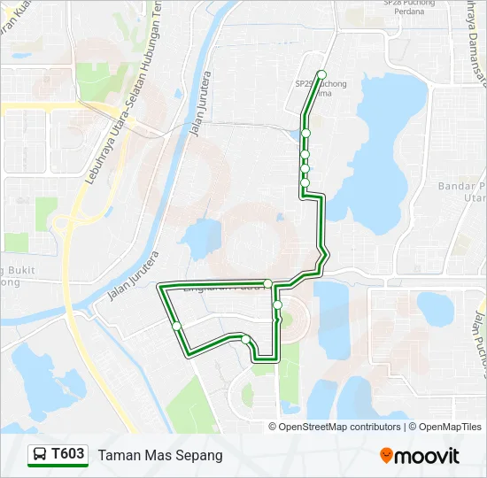 T603 Bus Line Map