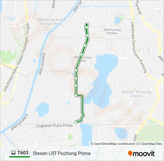 T603 Bus Line Map