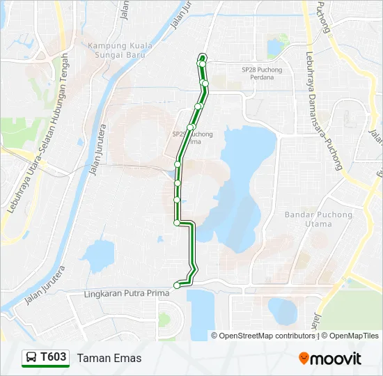 T603 Bus Line Map