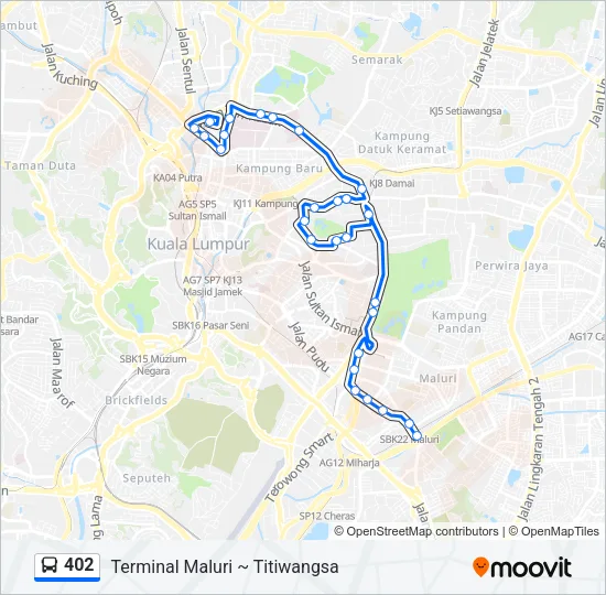 402 Bus Line Map